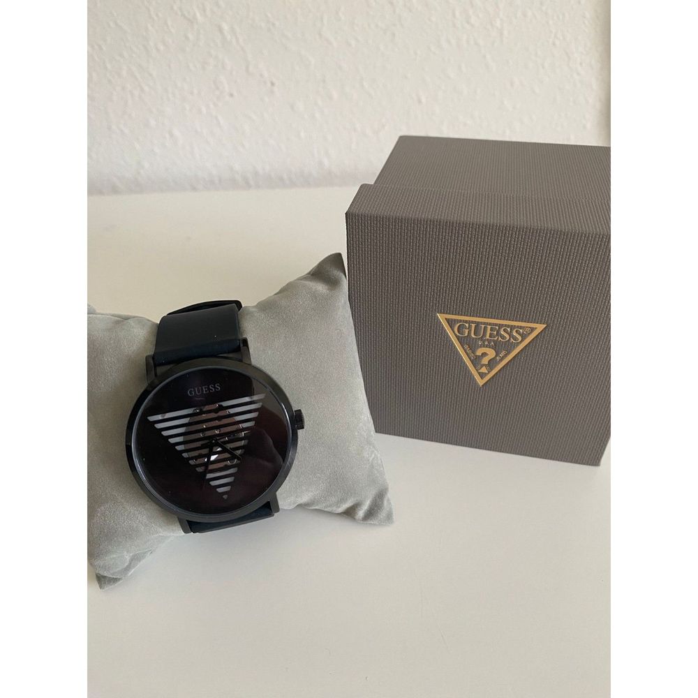 GUESS Mens Black Analog Watch 44 mm Color Black New